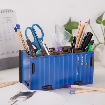 德國Werkhaus 集裝箱創意木質筆筒文具收納盒整理盒辦公收納