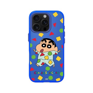 iPhone 16 Pro Clear 激光藍 - 蠟筆小新 Crayon Shinchan - 小新睡衣款