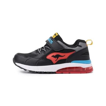 KANGAROOS K-RIDER 3 魔鬼氈氣墊運動鞋 黑紅 KK51271 中大童鞋