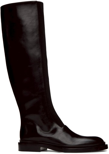 Jil Sander 黑色高筒靴