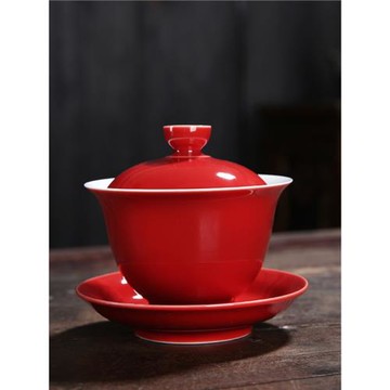 敬茶杯結婚改口紅色一對茶具喜碗筷杯子婚禮敬酒陪嫁套裝用品大全