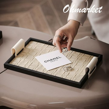 【生活市集】24H台灣現貨 北歐編織收納托盤 桌面收納 桌上收納擺飾小物收納飾品收納玄關收納佈置拍照民宿餐廳佈置