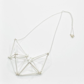 3D Heart NECKLACE【White】