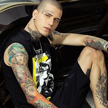 現貨+預購 無袖T恤休閒上衣-歐美時尚印花夏季男打底衫3色73sq18【獨家進口】【米蘭精品】