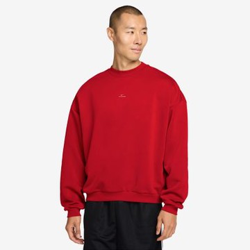 NIKE AS M NK TF SI BRSH CREW 男 長袖上衣 大學T 寬鬆版型 保暖 紅-IM5902657