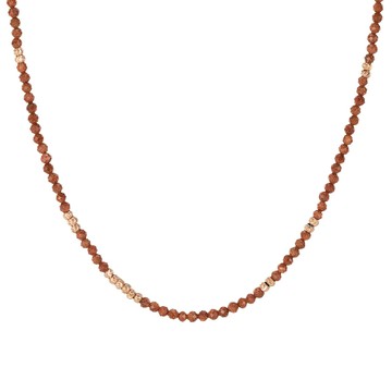 簡約紅串珠項鍊女疊戴鎖骨鏈鈦鋼