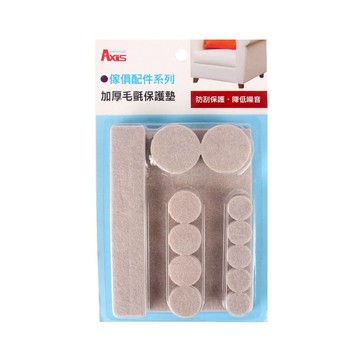 Axis 艾克思 家俱消音防刮加厚毛氈腳墊組 27入 耐磨 自黏EVA固定  1組