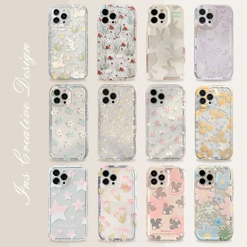 台灣出貨❤花朵兔子iphone16蘋果手機殼15promax軟14保護套12適用16plus