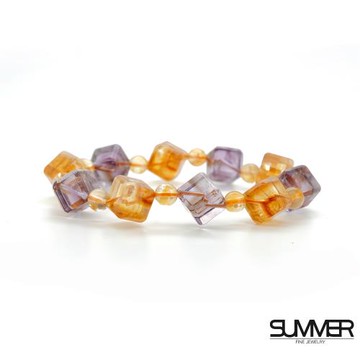 【SUMMER寶石】紫黃晶方糖手鍊 (提升貴人財運)