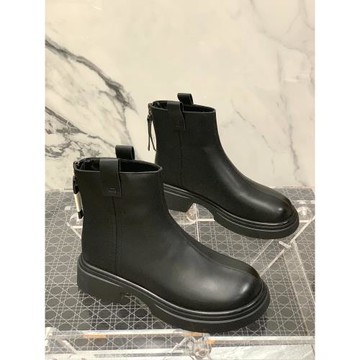 厚底馬丁靴女英倫風2025新款秋冬單靴網紅百搭瘦瘦靴炸街煙管短靴