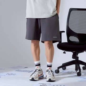 CACO-NAVY印刷文字棉短褲(四色)-男【J1NA010】