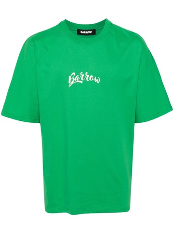 BARROW - logo-print cotton T-shirt - unisex - Cotton - M - Green