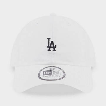 NEW ERA 官方旗艦店 男女 CASUAL CLASSIC ESSENTIAL MINI LOGO 洛杉磯道奇 白 NE12324419