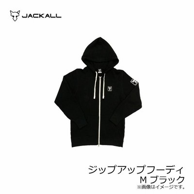 JACKALL ブラック フード付きパーカー JACKALL ブラック フード付きパーカー