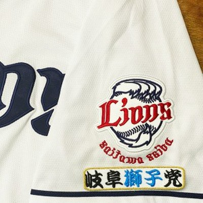 ★送料無料★埼玉 西武 ライオンズ　岐阜獅子党　白布　応援　刺繍　ワッペン　ユニフォーム