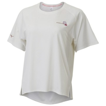 MIZUNO 美津濃 短袖上衣 女 白 32TAC20201