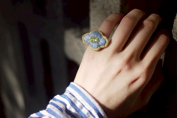 【花室培養手工刺繡】刺繡戒指