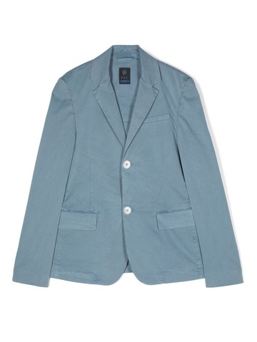 Fay Kids - single-breasted blazer - kids - Polyester/Elastane/Cotton/Cotton - 12 yrs - Blue
