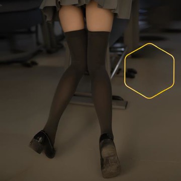 jk【妍】性感絲滑學生長筒長襪女潮純色過膝絲襪大腿襪強壓黑絲