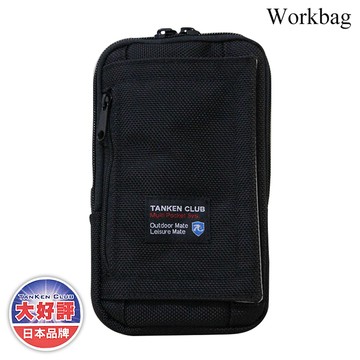 Workbag 日本多功能收納袋【黑/橘】JD-236 / 城市綠洲 (收納包、雜物包、腰包、手機包)
