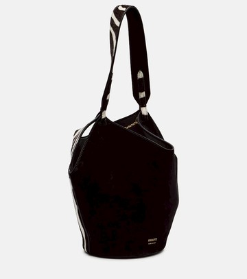 Khaite Lotus Mini calf hair and suede tote bag