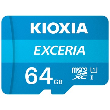 KIOXIA EXCERIA Micro SDXC R100MB UHS-I 64GB 記憶卡 (台灣製造 / 附轉卡)