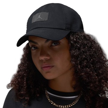 NIKE J CLUB CAP US CB FLT PATCH 喬丹 棒球帽 運動帽 老帽 黑 FD5181-013