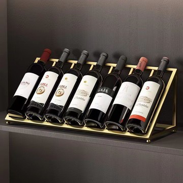 紅酒架 高端紅酒架家用桌面斜放酒瓶架子創意葡萄酒柜擺件餐廳酒柜展示架-快速出貨