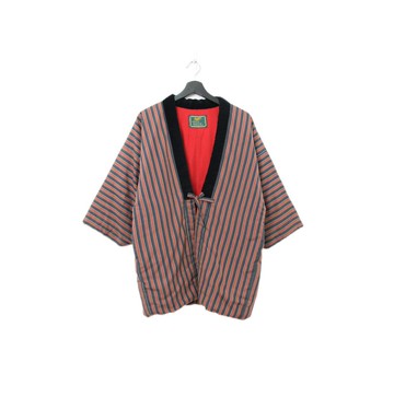 Back to Green-日本帶回袢天 黑橘 線條設計 撞色 pt-33/vintage