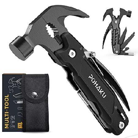 14-in-1 Multitool Hammer, Pohaku Multitool with DIY Stickers, Safety Lock, Screwdriver Bits Set and Durable Nylon Sheath, Multi Tool for Outdoor, Camp