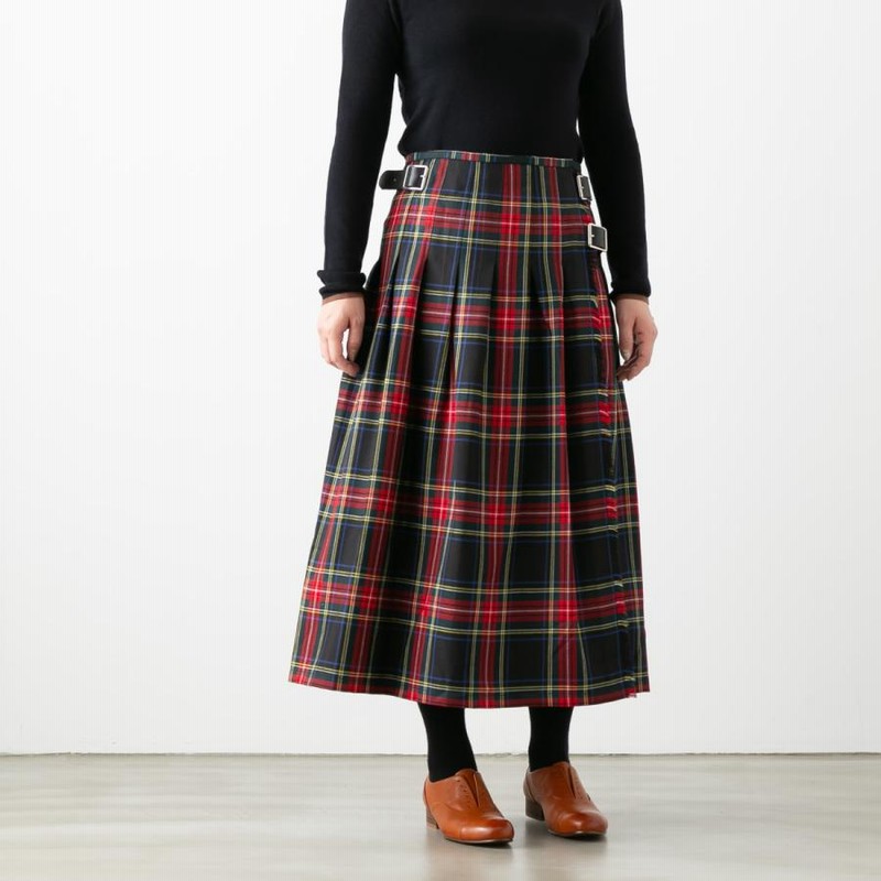 オニール・オブ・ダブリン WRAP SKIRT ウール タック ラップスカート 