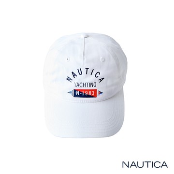 Nautica LOGO圖騰休閒帽-白