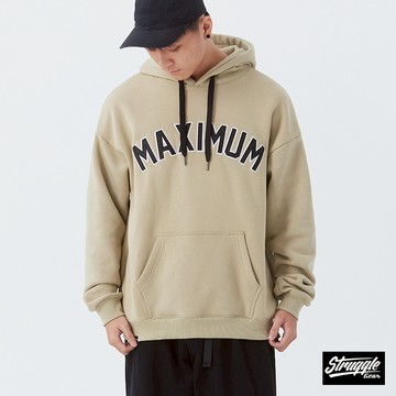 【StruggleGear】MAXIMUM貼布繡刷毛連帽TEE「 大地」M~2XL｜官方旗艦店62301