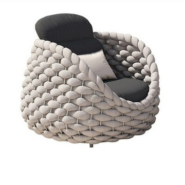 北歐戶外沙發藤編露臺組合庭院陽臺藤藝客廳繩編沙發休閑別墅家具【0113103DD】