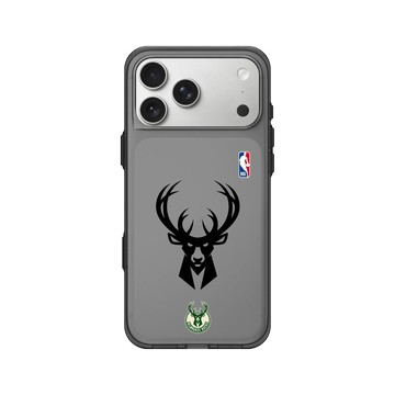 iPhone 17 Pro Max Clear (相機按鈕) 酷墨灰 - NBA - B&W-密爾瓦基公鹿 Milwaukee Bucks B&W