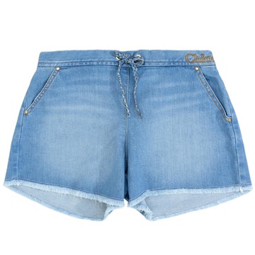 Chloé Kids 丹寧抽繩短褲