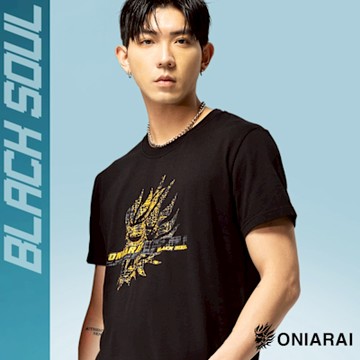 鬼洗 BLUE WAY–潮流鬼頭文字短TEE(黑)