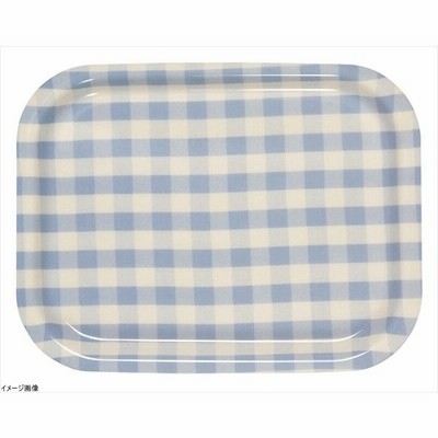 Rトレー ミルキーチェック(S)ブルー(ノンスリップ加工)