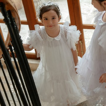 110-150 仙子羽夢雙層透紗禮服