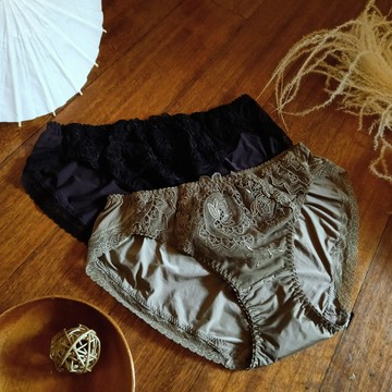 【曼黛瑪璉】Marie One  低腰三角內褲 M-XL(黑/金紗綠)