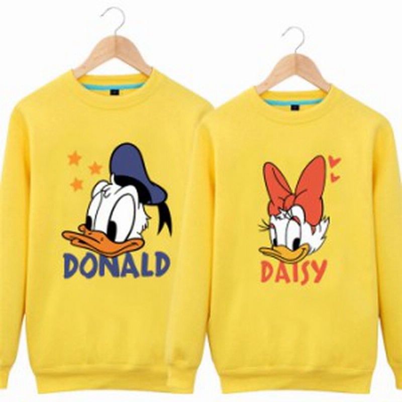 Duck トレーナー Disney ペアルック カップル パーカー スウェット ディズニー ドナルドダック パーカー 厚手 薄手 男女兼用 お揃い トッ 通販 Lineポイント最大get Lineショッピング