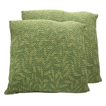 J&N 花叢緹花彈性抱枕 綠色 (Set 2個)  55 x 55cm