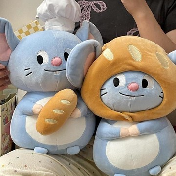 台灣出貨 偷食廚師小老鼠 廚師老鼠玩偶 麵包老鼠毛絨公仔 抱枕娃娃 情人節禮物 送閨蜜女朋友禮物 交換禮物 生日禮物