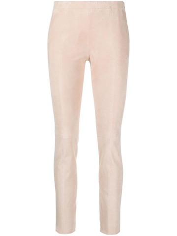 Forte Forte - mid-rise cropped trousers - women - Leather - 0 - Pink