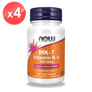 【NOW】維生素K2膠囊4瓶組(60顆*4瓶)