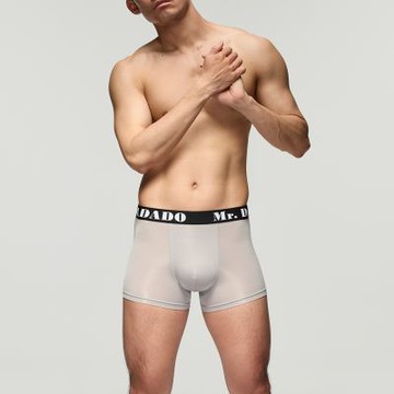 Mr. DADADO-WINCOOL涼感舒適 M-LL合身平口運動內褲(淺灰) GHC502FL