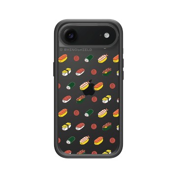 iPhone Air Mod NX -邊框背蓋組合 (相機按鈕) 黑 - 懶散兔與啾先生 Lazy Rabbit and Mr.Chu - 壽司