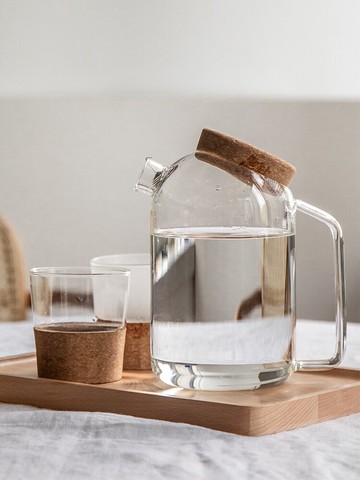 南十字星 日式冷水壺涼水壺玻璃耐高溫防爆 帶杯子套裝茶壺果汁壺