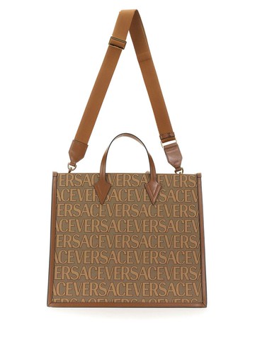 Versace Shopper Bag With Allover Logo