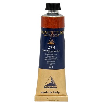 MaIMeRI 美利 PURO油畫顏料 MA-0012278 S1 BURNT SIENNA/278 焦茶紅色  40ml  1色